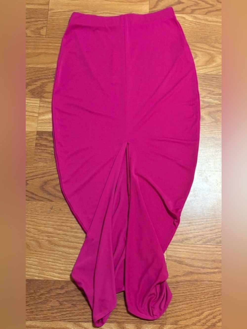 Women’s Fuchsia Maxi Tulip Skirt with Front Slit by ZARA